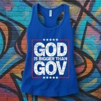 Antiwoke Antigovernment God Bigger Than Gov Women's Tank Top thumb 3