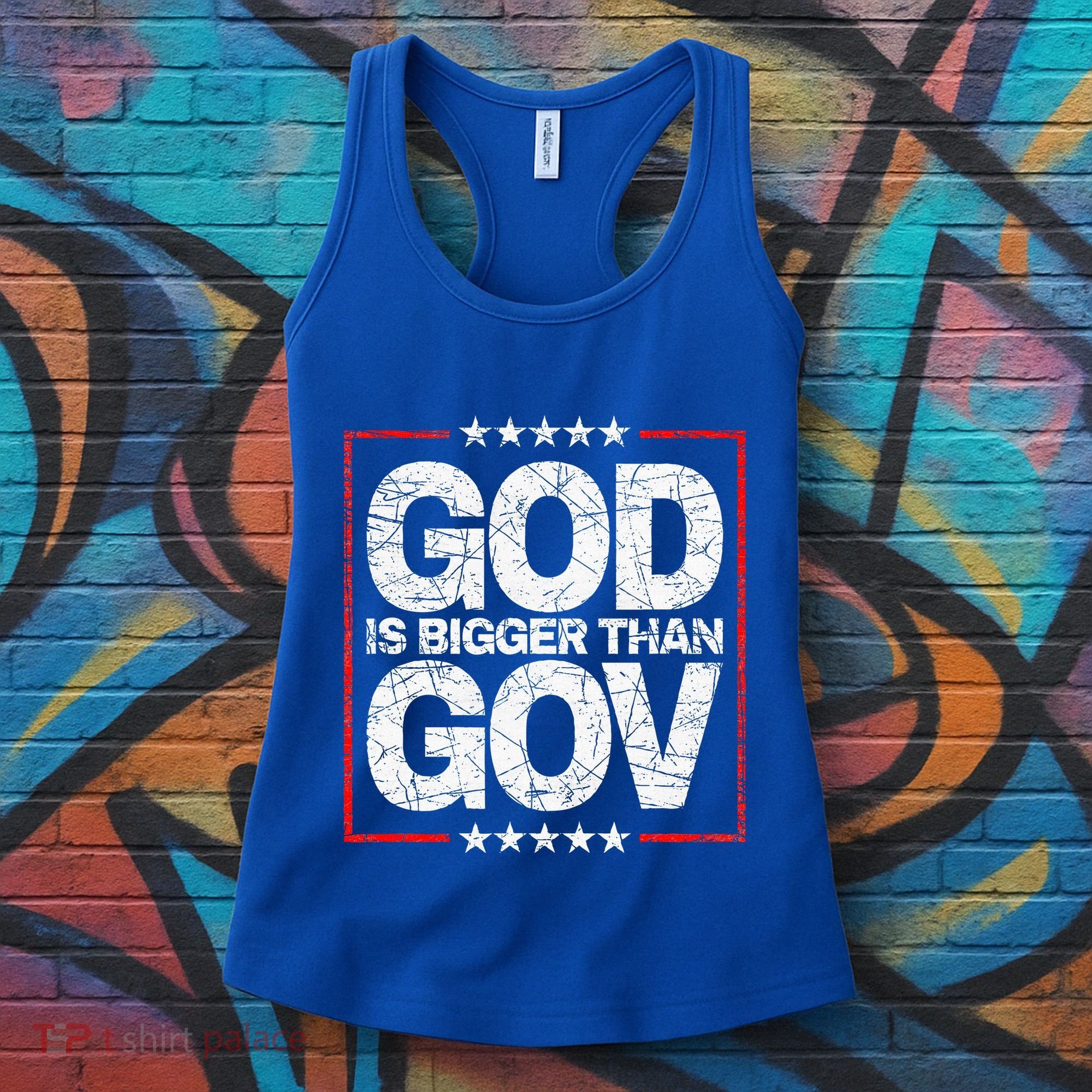 Antiwoke Antigovernment God Bigger Than Gov Women's Tank Top