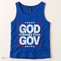 Antiwoke Antigovernment God Bigger Than Gov Tank Top thumb 2