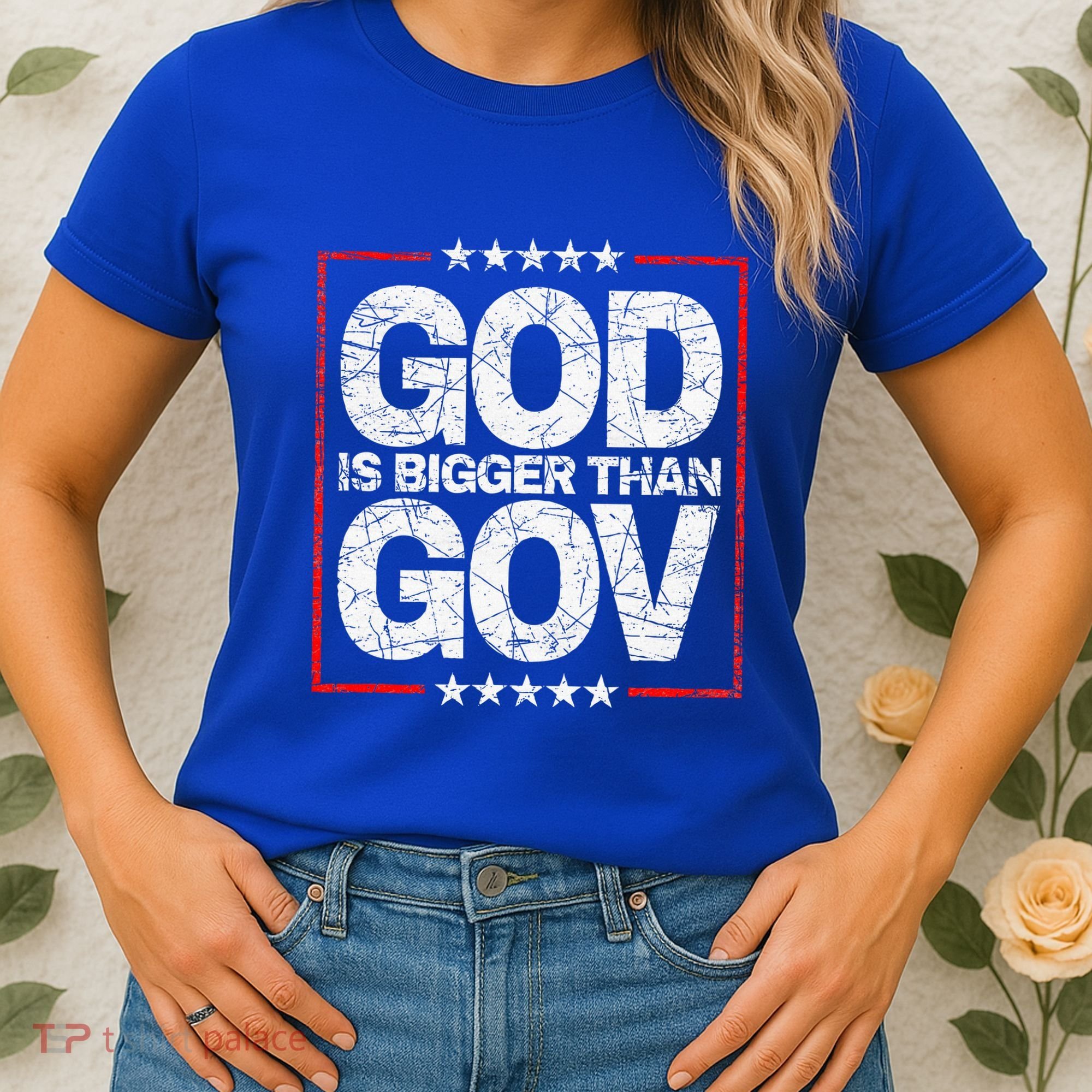 Antiwoke Antigovernment God Bigger Than Gov Women's T-Shirt