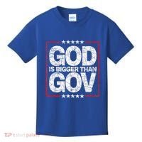 Antiwoke Antigovernment God Bigger Than Gov Kids T-Shirt thumb 0