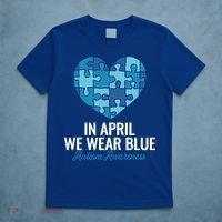 Autism Awareness Gift In April We Wear Blue Autism Gift T-Shirt thumb 5