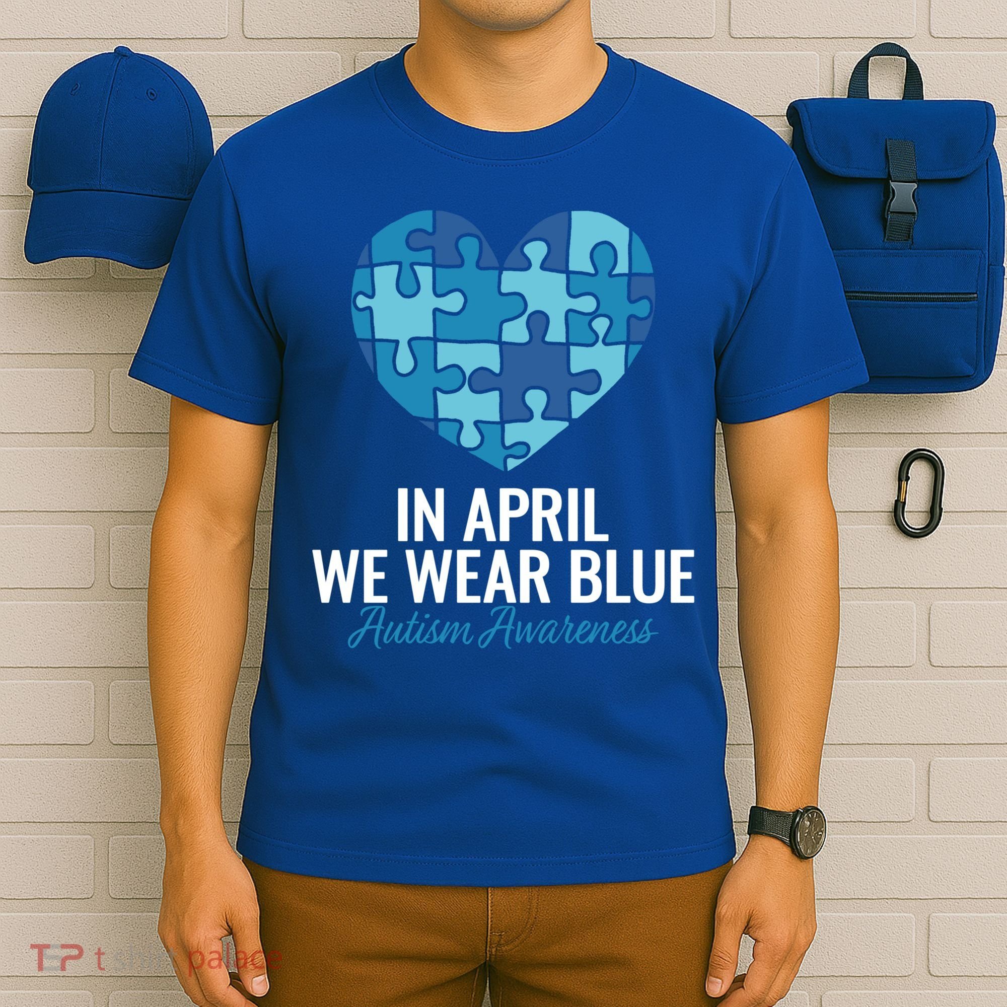 Autism Awareness Gift In April We Wear Blue Autism Gift T-Shirt