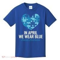 Autism Awareness Gift In April We Wear Blue Autism Gift Kids T-Shirt thumb 0