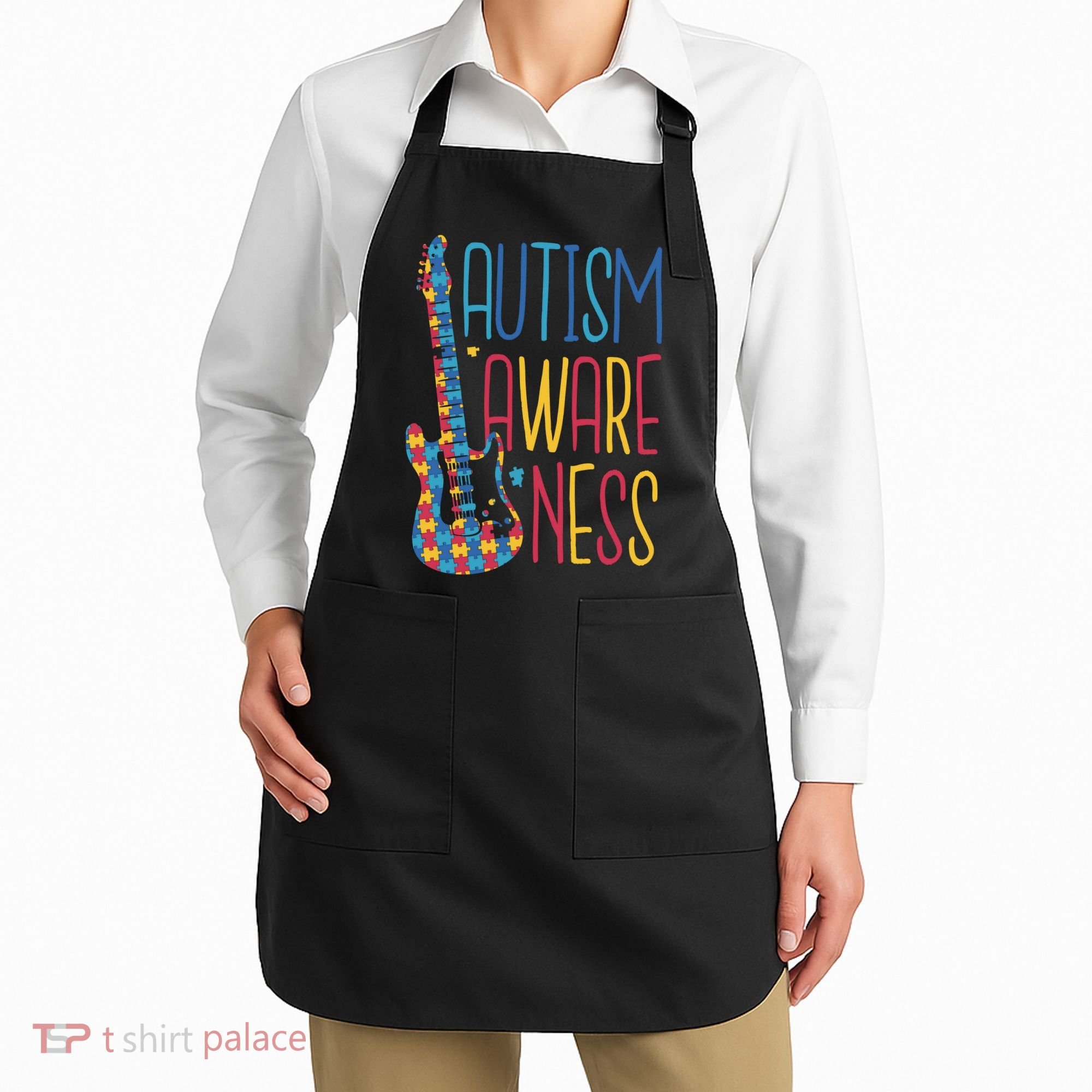 Autism Awareness Guitar Apron