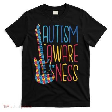 Autism Awareness Guitar T-Shirt