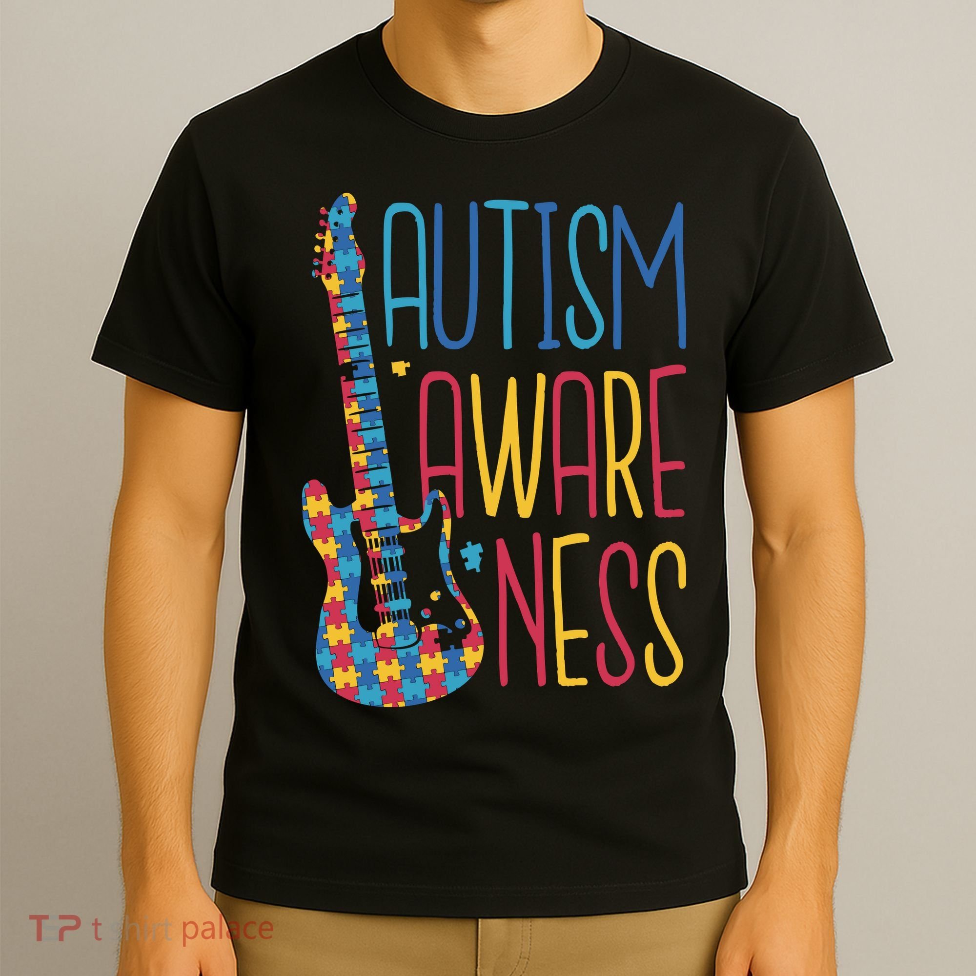 Autism Awareness Guitar T-Shirt