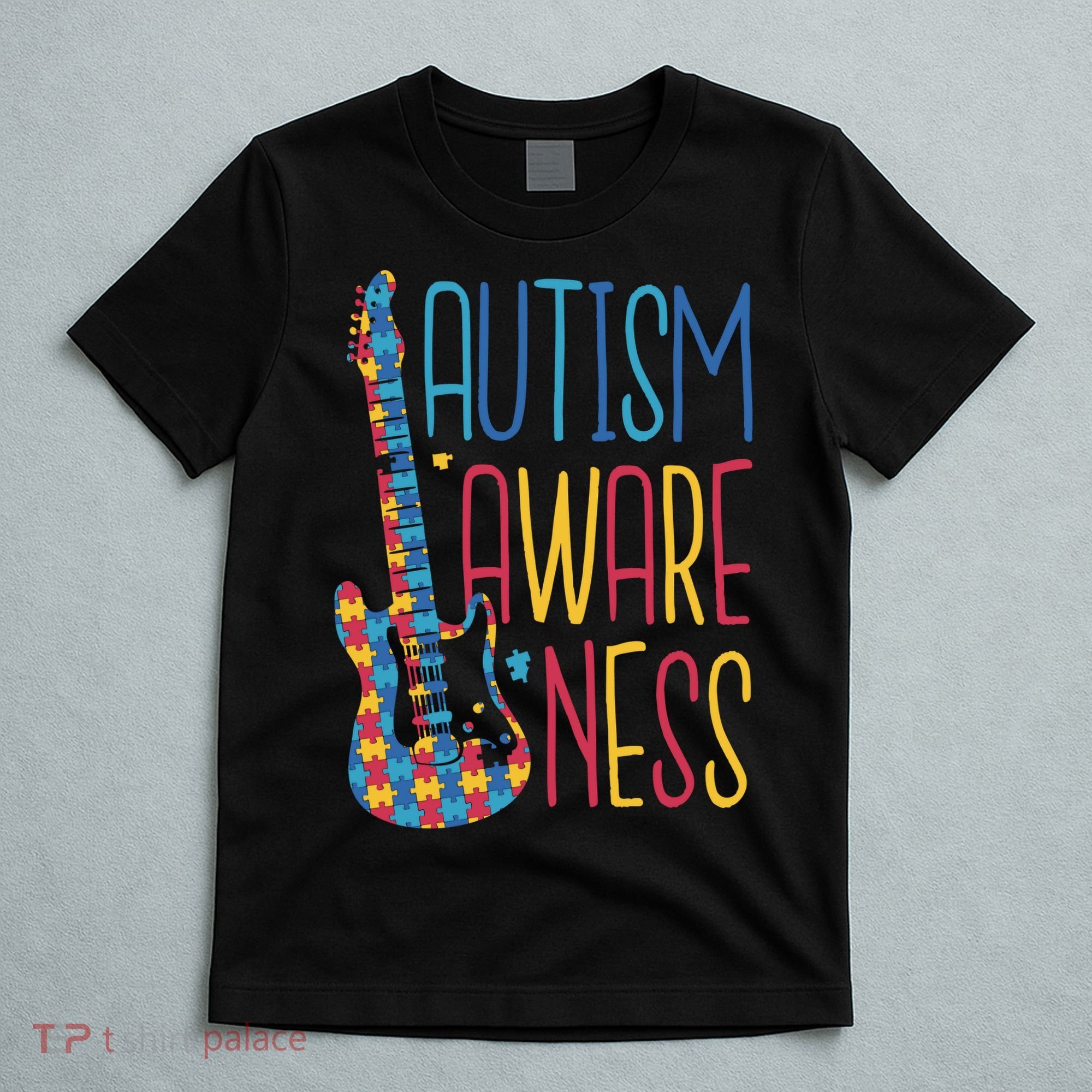 Autism Awareness Guitar T-Shirt