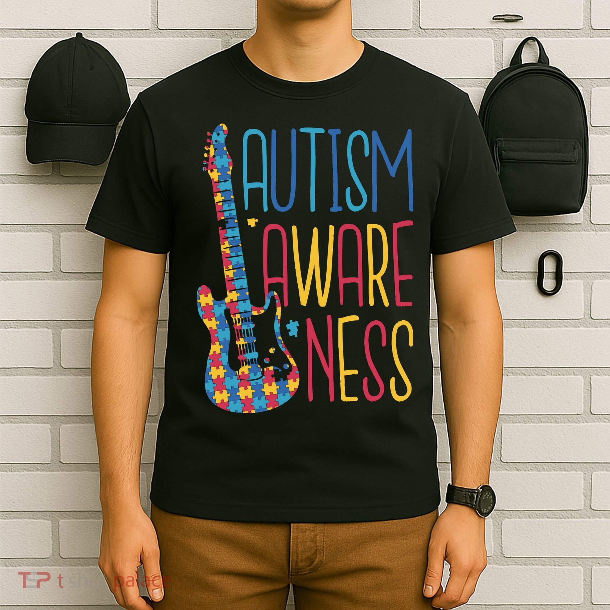 Autism Awareness Guitar T-Shirt