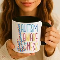 Autism Awareness Guitar Coffee Mug thumb 3