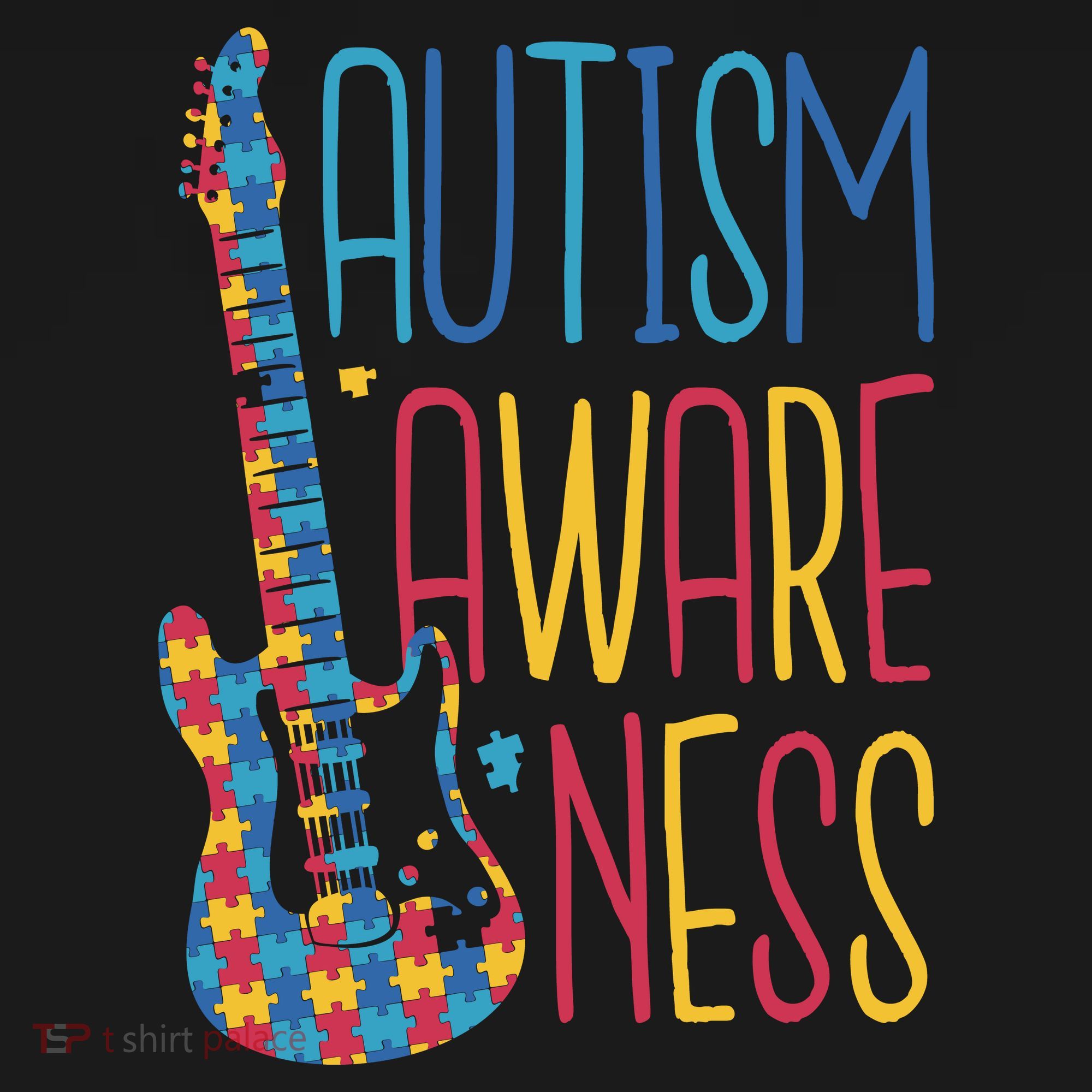 Autism Awareness Guitar Polo
