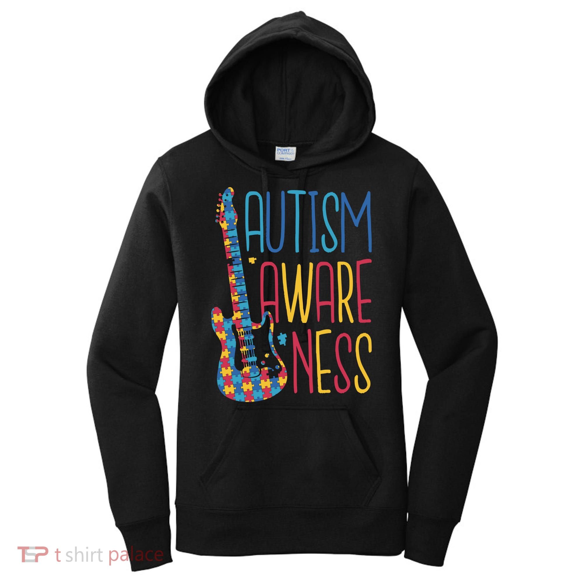 Autism Awareness Guitar Women's Hoodie