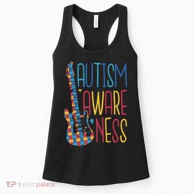 Autism Awareness Guitar Women's Tank Top