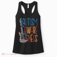 Autism Awareness Guitar Women's Tank Top thumb 0