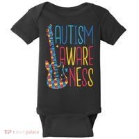 Autism Awareness Guitar Baby Bodysuit thumb 0