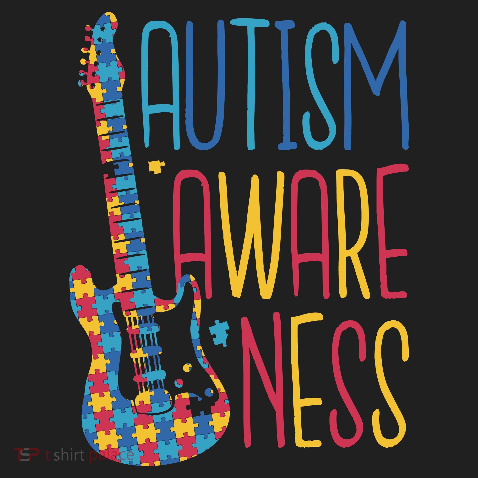 Autism Awareness Guitar Hat