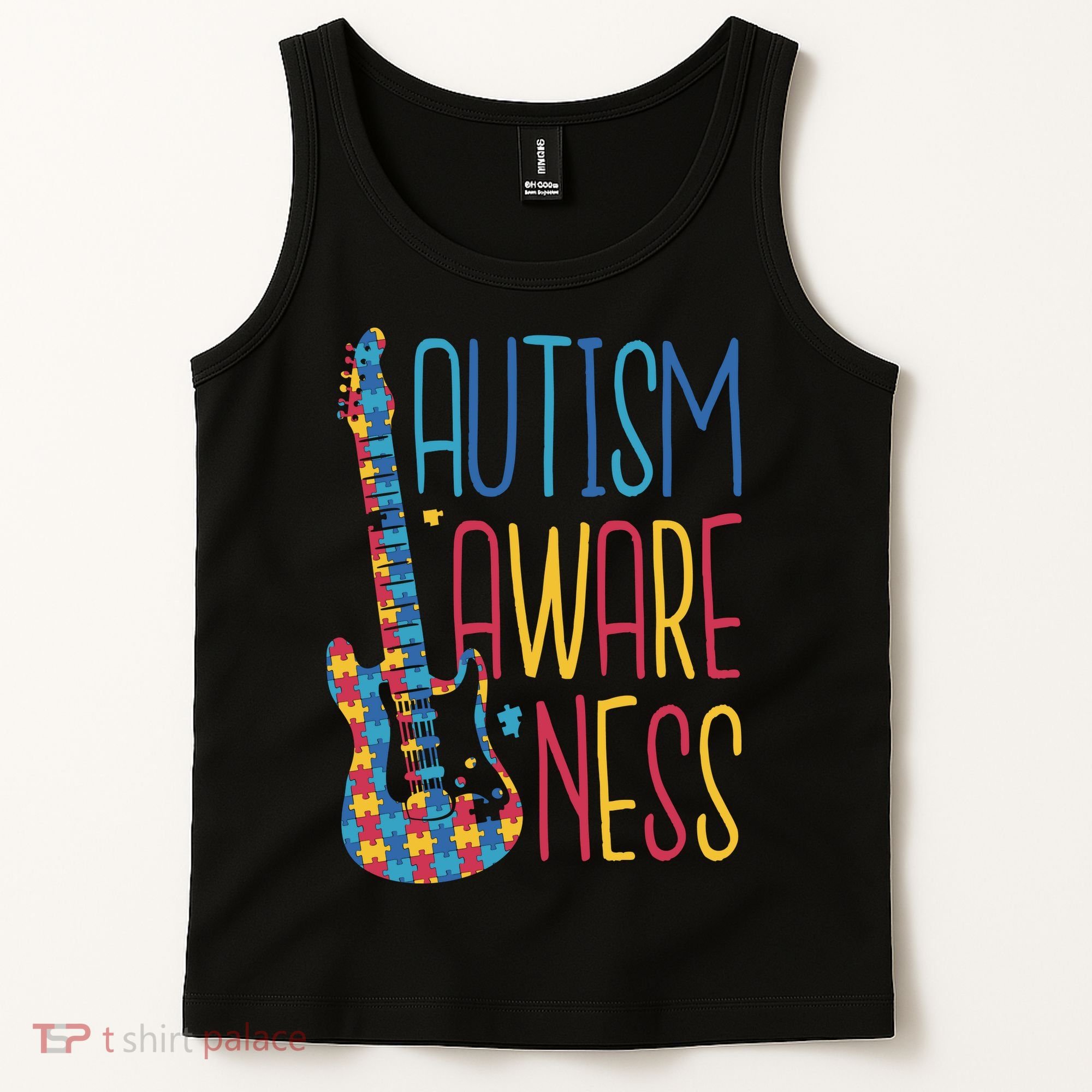 Autism Awareness Guitar Tank Top