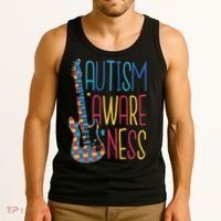 Autism Awareness Guitar Tank Top thumb 3