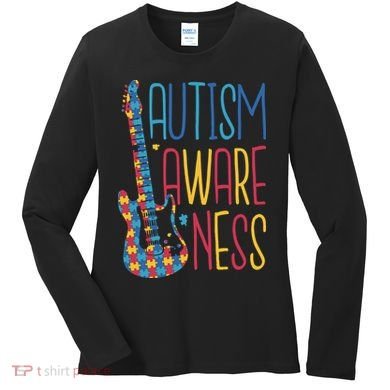 Autism Awareness Guitar Women's Long Sleeve Shirt