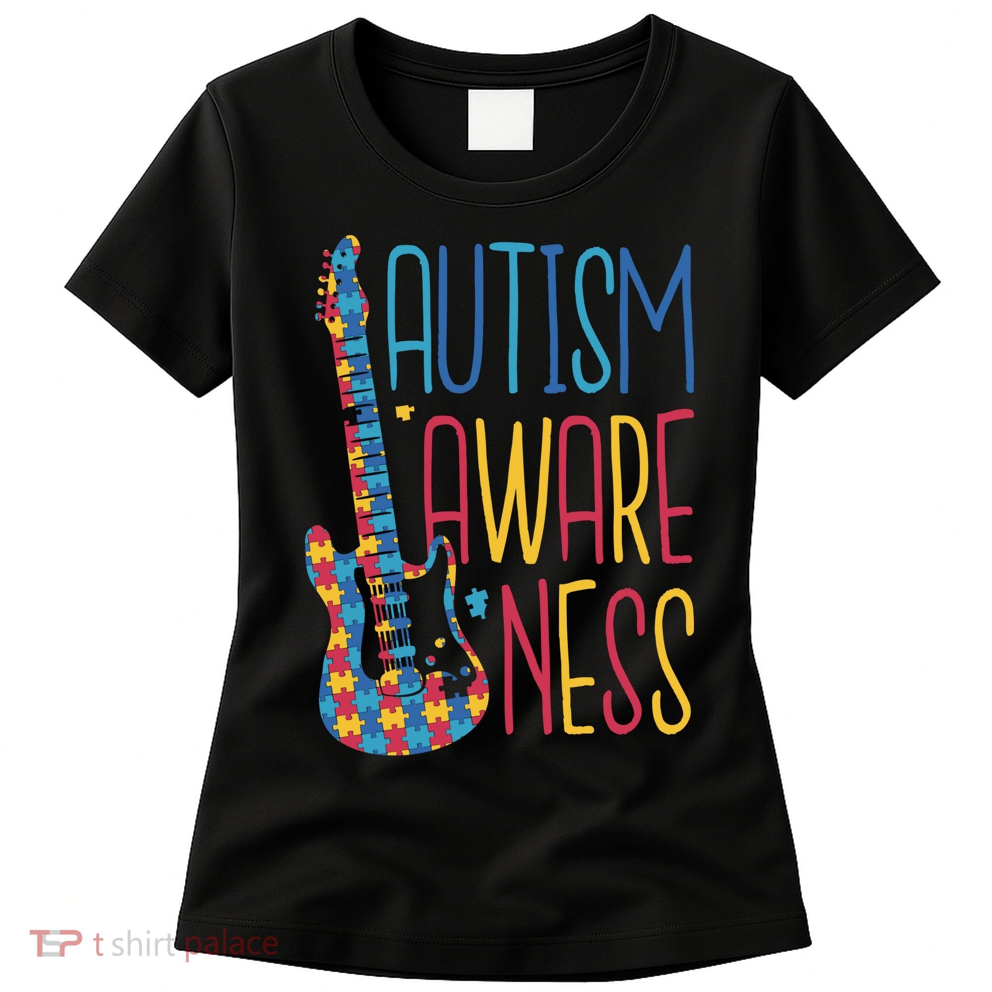 Autism Awareness Guitar Women's T-Shirt