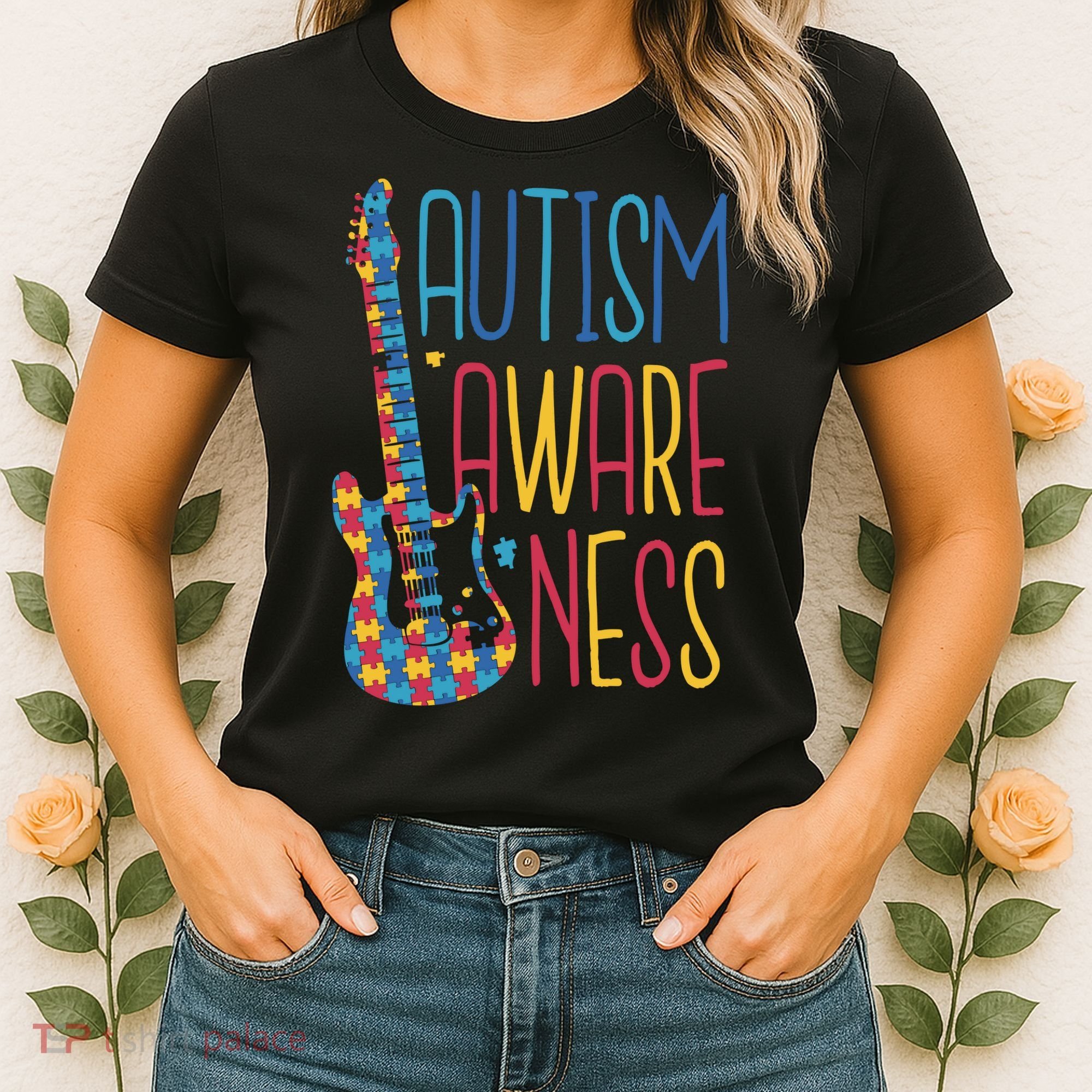 Autism Awareness Guitar Women's T-Shirt