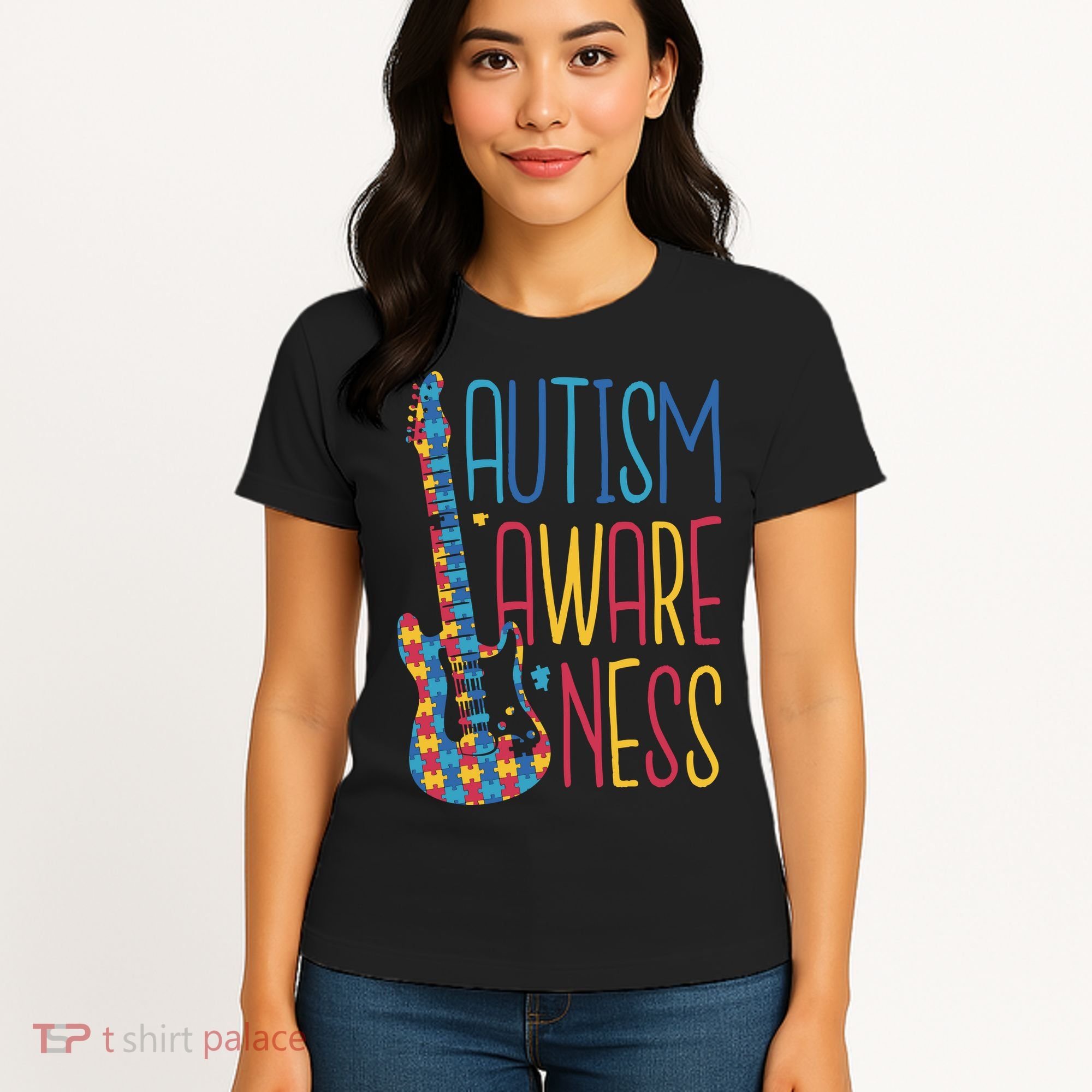 Autism Awareness Guitar Women's T-Shirt