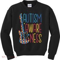 Autism Awareness Guitar Kids Sweatshirt thumb 0