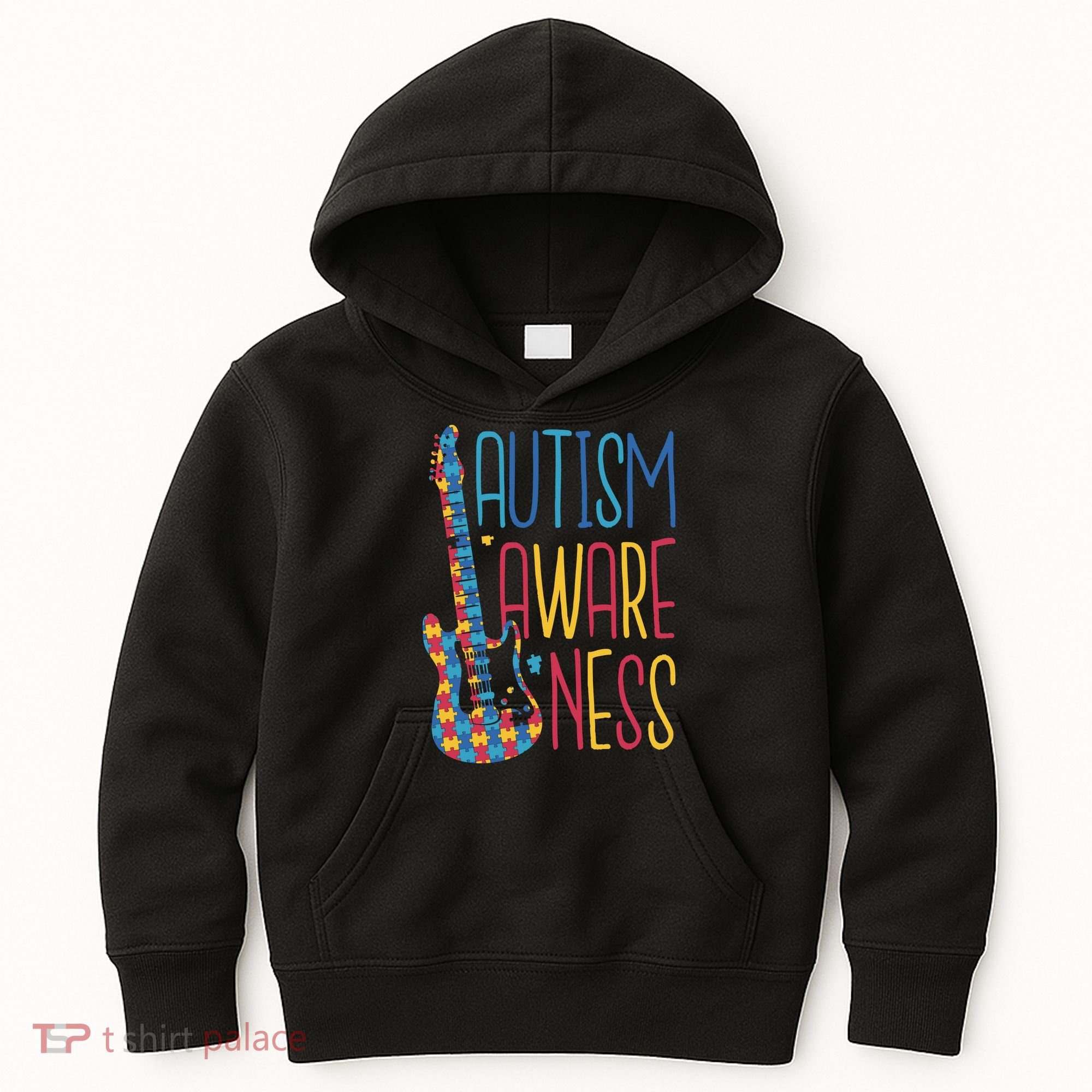 Autism Awareness Guitar Kids Hoodie