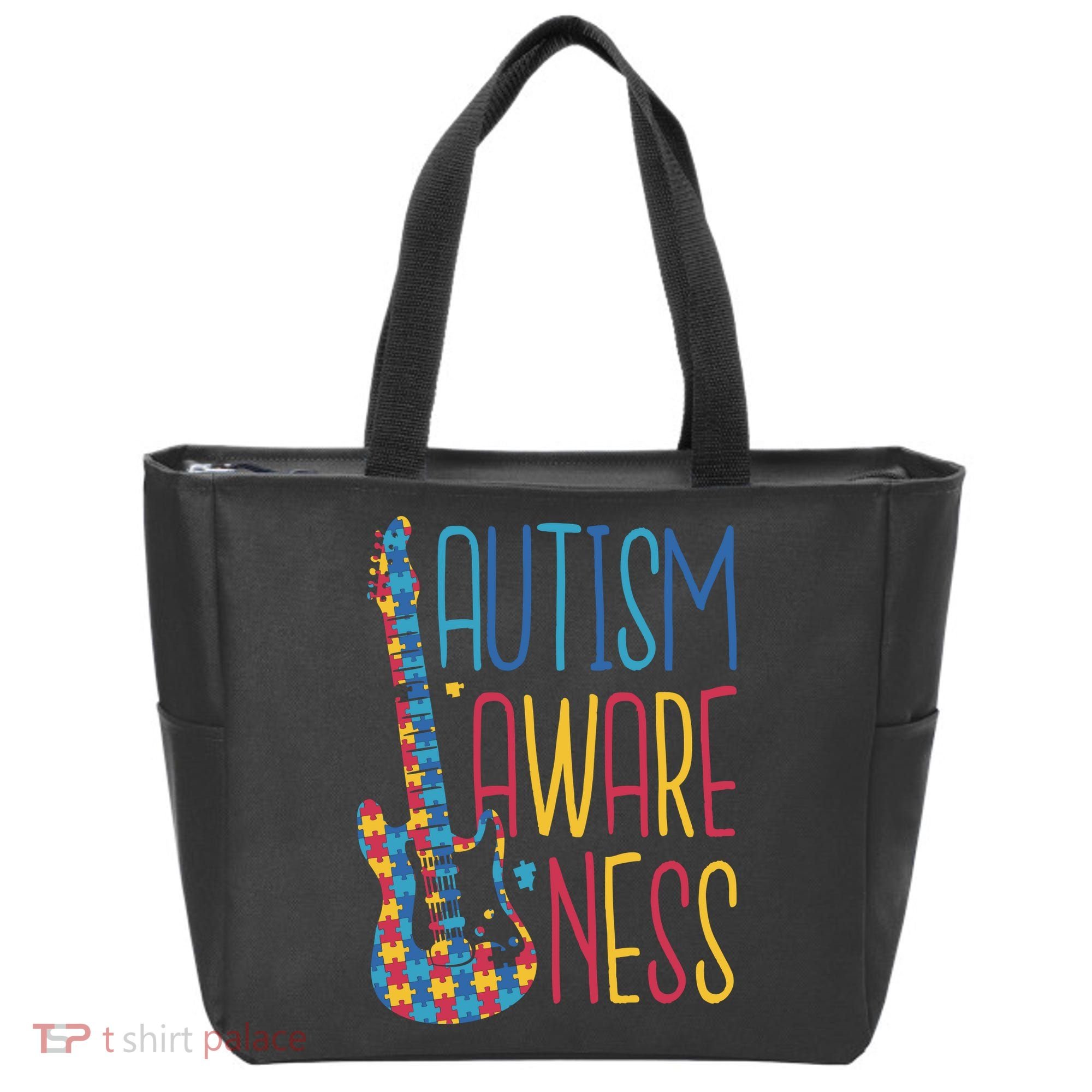 Autism Awareness Guitar Tote Bag