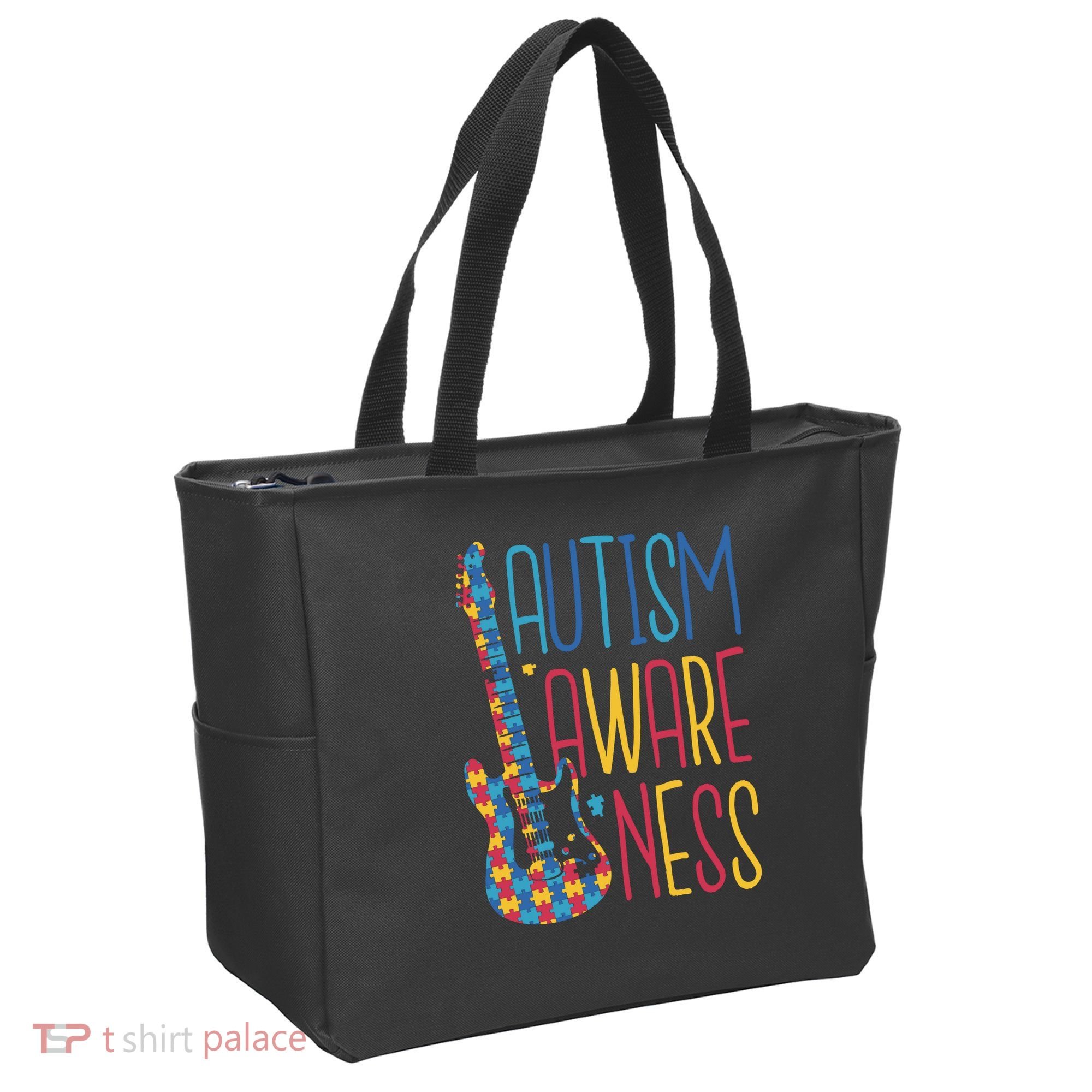 Autism Awareness Guitar Tote Bag