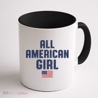 All American Girl USA Flag Coffee Mug thumb 1