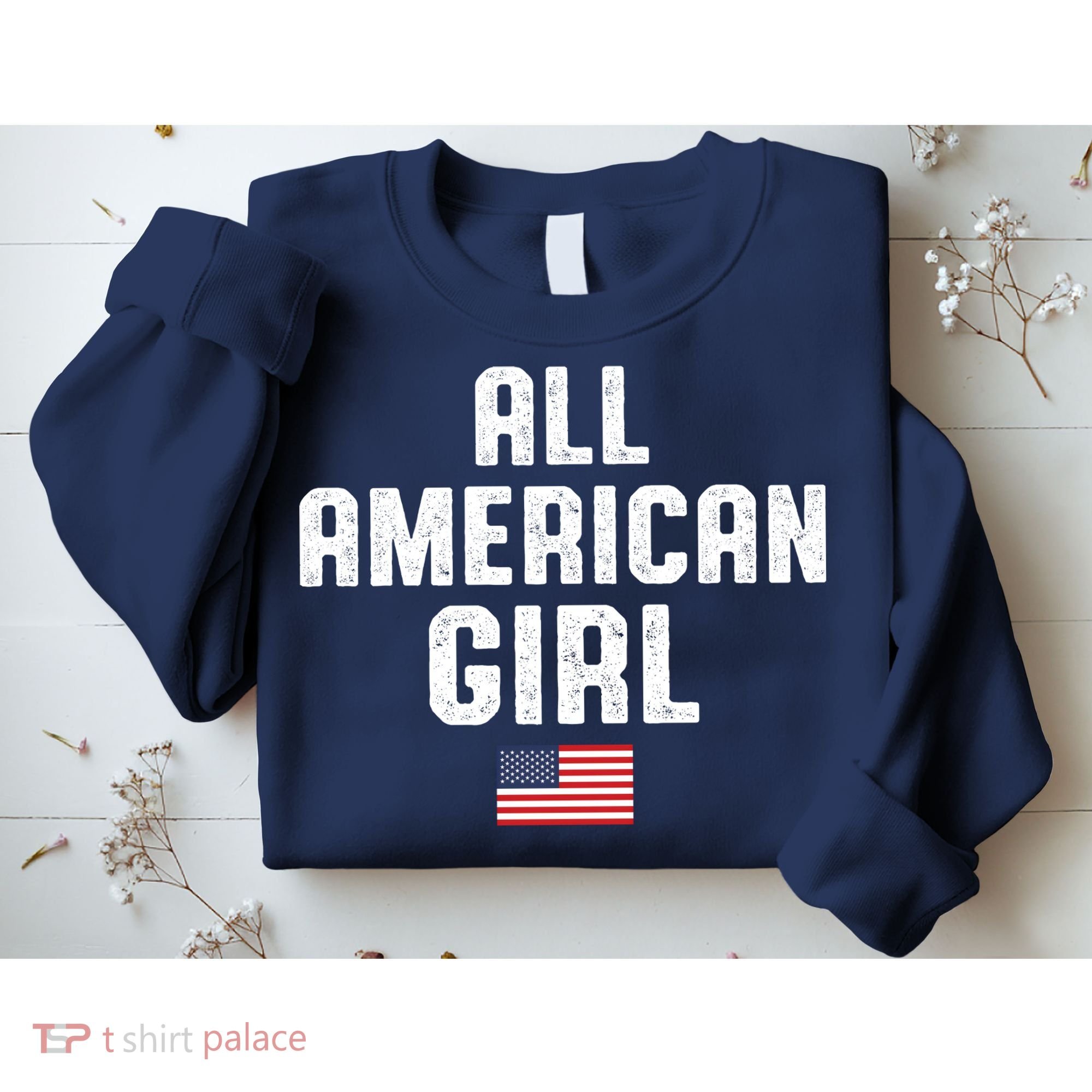 All American Girl USA Flag Sweatshirt