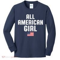 All American Girl USA Flag Kids Long Sleeve Shirt thumb 0