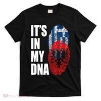 Albanian And Greek Mix Dna Flag Heritage T-Shirt thumb 0