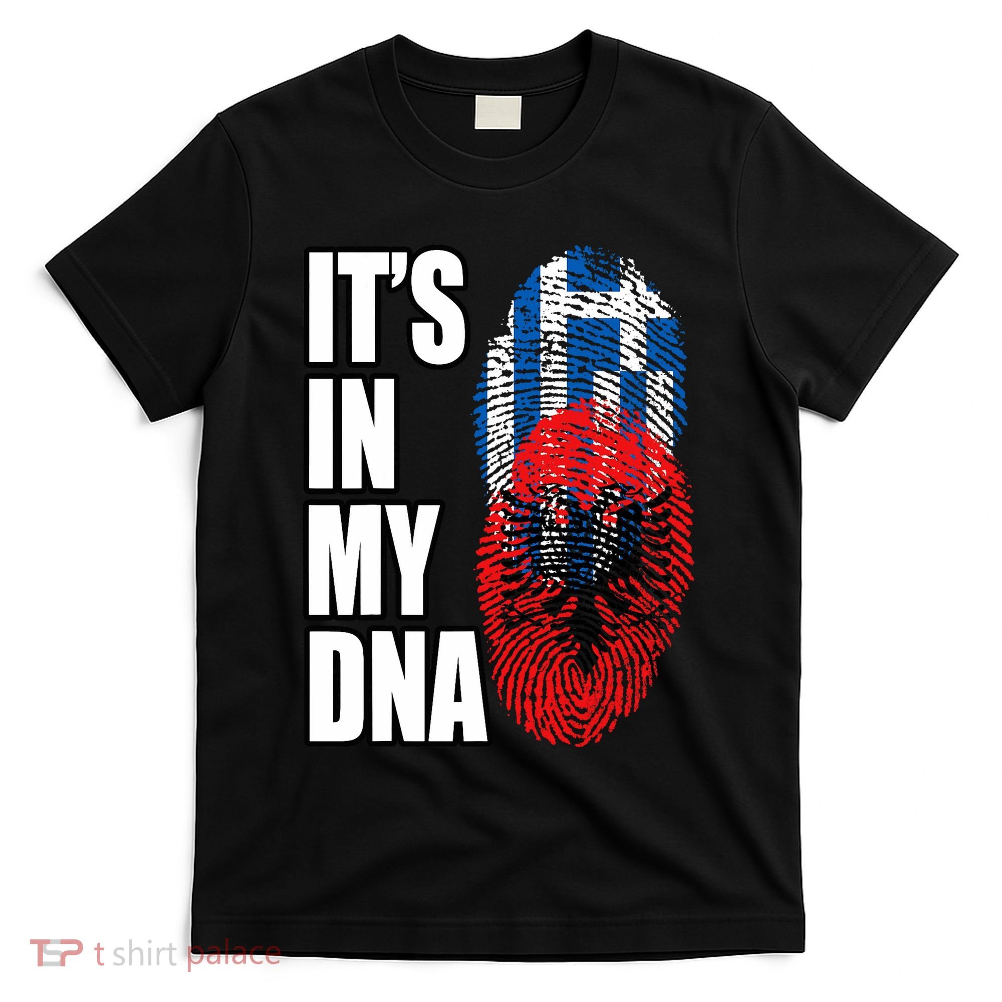 Albanian And Greek Mix Dna Flag Heritage T-Shirt