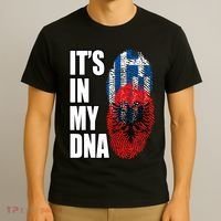 Albanian And Greek Mix Dna Flag Heritage T-Shirt thumb 3