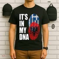 Albanian And Greek Mix Dna Flag Heritage T-Shirt thumb 6