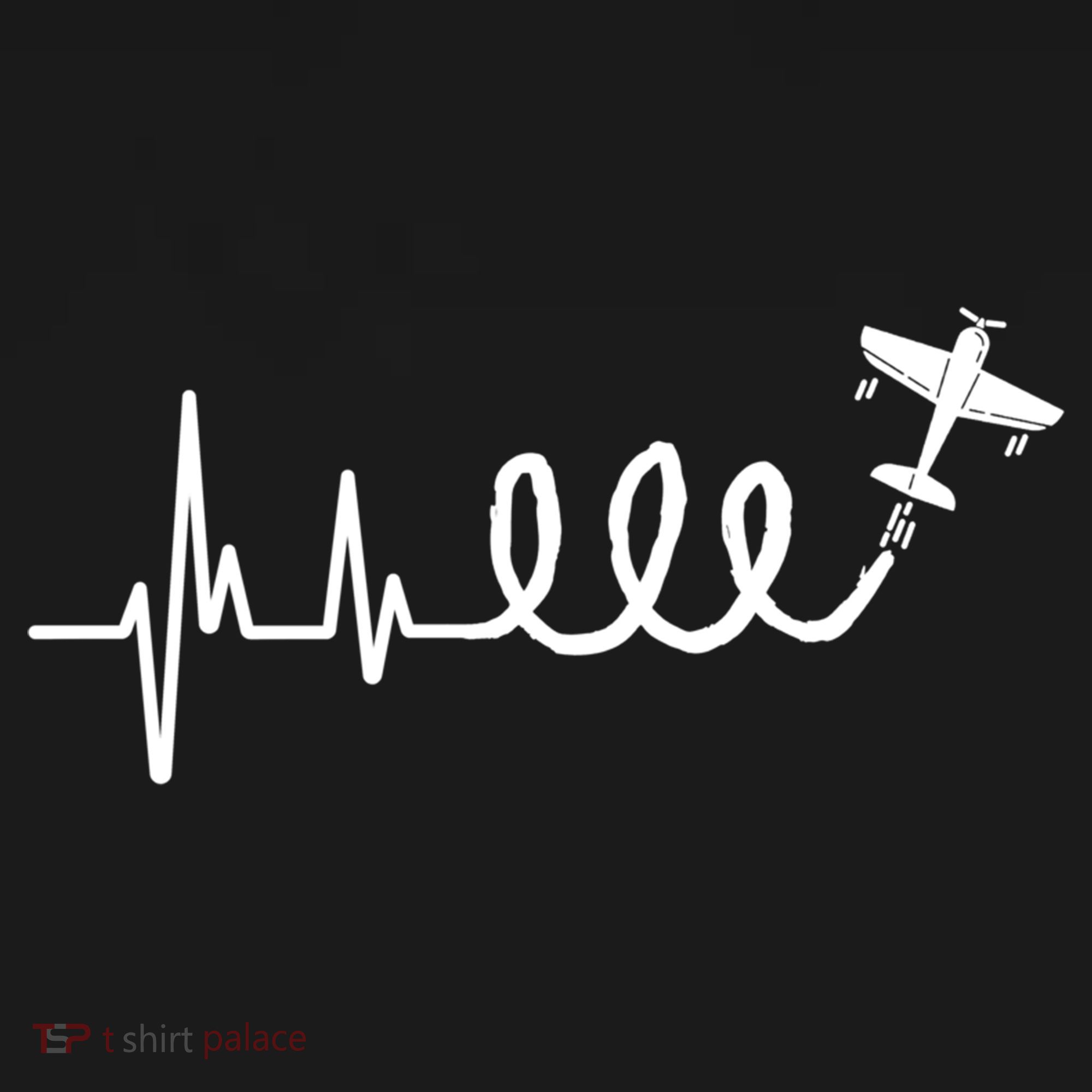 Aerobatic Airplane Heartbeat Ekg Funny Pilot Aviation Gift Doggie Tank