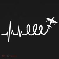 Aerobatic Airplane Heartbeat Ekg Funny Pilot Aviation Gift Women's Hoodie thumb 2