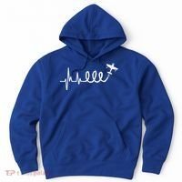 Aerobatic Airplane Heartbeat Ekg Funny Pilot Aviation Gift Hoodie thumb 0
