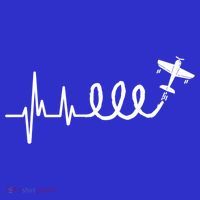 Aerobatic Airplane Heartbeat Ekg Funny Pilot Aviation Gift Polo thumb 2