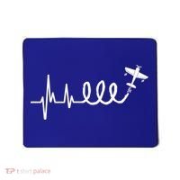 Aerobatic Airplane Heartbeat Ekg Funny Pilot Aviation Gift Mousepad thumb 0