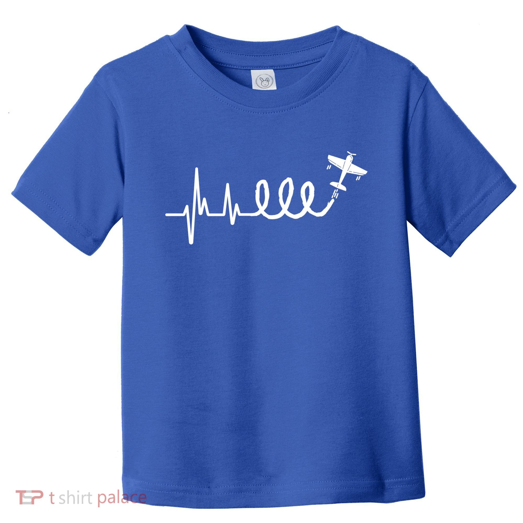 Aerobatic Airplane Heartbeat Ekg Funny Pilot Aviation Gift Toddler T-Shirt