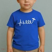 Aerobatic Airplane Heartbeat Ekg Funny Pilot Aviation Gift Toddler T-Shirt thumb 2