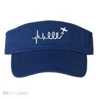 Aerobatic Airplane Heartbeat Ekg Funny Pilot Aviation Gift Visor thumb 0