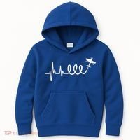 Aerobatic Airplane Heartbeat Ekg Funny Pilot Aviation Gift Kids Hoodie thumb 0