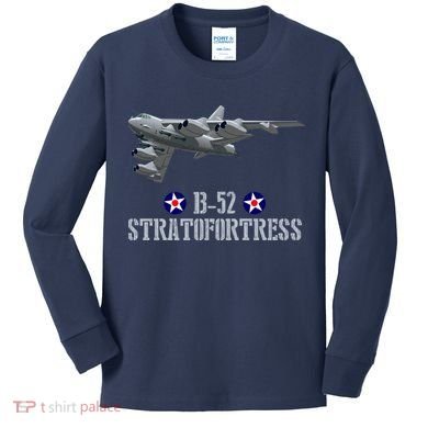 American Aircraft Heavy Bomber B-52 Air Force Kids Long Sleeve Shirt