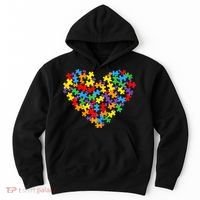 Autism Awareness Heart Valentine Day Puzzle Piece Hoodie thumb 0