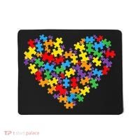 Autism Awareness Heart Valentine Day Puzzle Piece Mousepad thumb 0