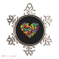 Autism Awareness Heart Valentine Day Puzzle Piece Ornament thumb 0